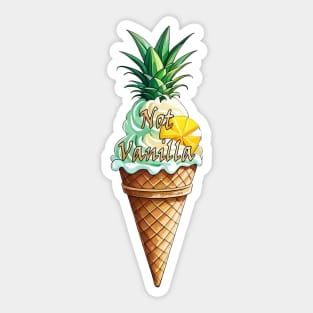 Not Vanilla Ice-cream cone swinger shirt Sticker